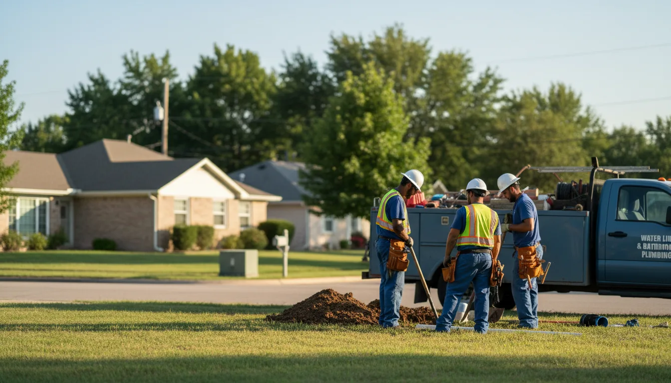 Residential water line and bathroom plumbing service in Carthage, TX